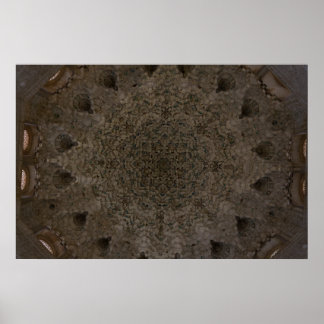 Geometry - Ceiling of the Alhambra, Granada ポスター