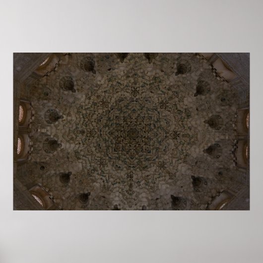 Geometry - Ceiling of the Alhambra, Granada ポスター (正面)