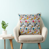 Geometry circles and rings decor retro sixties  クッション (椅子)