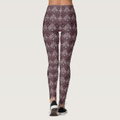 Geometry ethnic patchwork brown burgundy  レギンス (裏面)