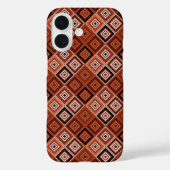 Geometry ethnic patchwork brown orange  Case-Mate iPhoneケース (裏面)