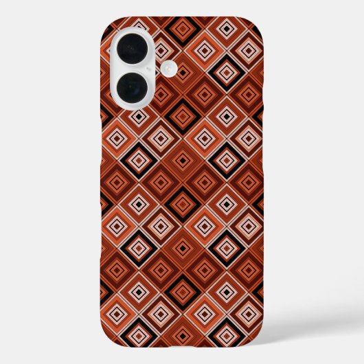 Geometry ethnic patchwork brown orange  Case-Mate iPhoneケース (裏面)