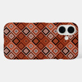 Geometry ethnic patchwork brown orange  Case-Mate iPhoneケース (裏面 (横))