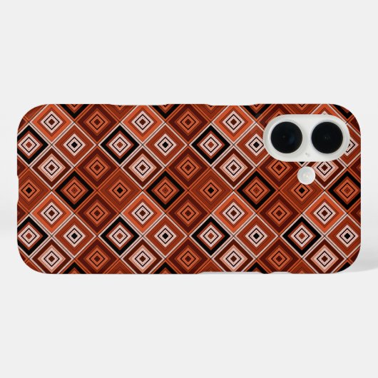 Geometry ethnic patchwork brown orange  Case-Mate iPhoneケース (裏面 (横))