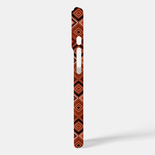 Geometry ethnic patchwork brown orange  Case-Mate iPhoneケース (裏面 / 左)