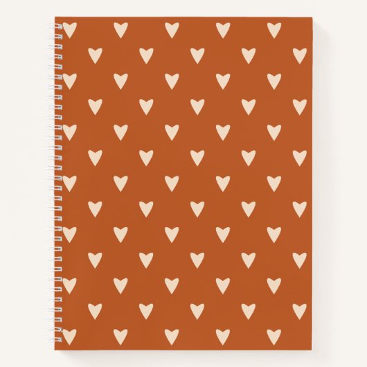 Geometry in Love - cream on red ochre – パターン。 ノートブック (正面)