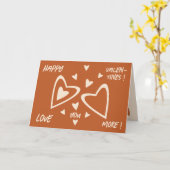 Geometry in Love - Red Ochre - Happy Valentines! カード (黄色い花)