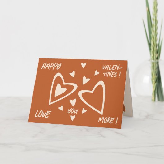 Geometry in Love - Red Ochre - Happy Valentines! カード (正面)