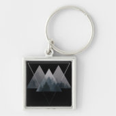 Geometry Triangles Misty Forest キーホルダー (正面)