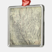 Geomorphic地図、カリフォルニア、ネバダ メタルオーナメント (左)