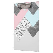 Geomtricのパステル調の大理石の点々のあるなデザイン クリップボード (左)