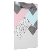 Geomtricのパステル調の大理石の点々のあるなデザイン クリップボード (右)