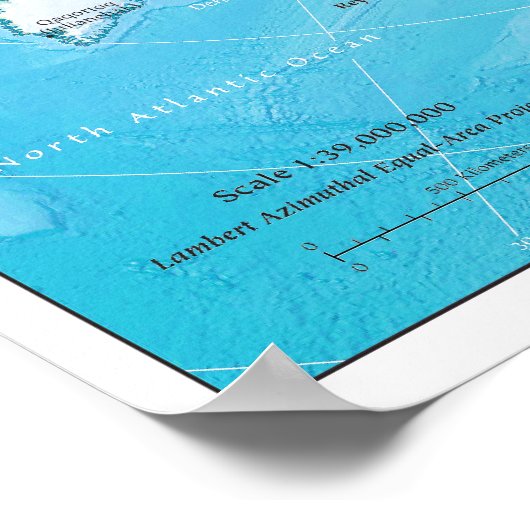 Geopolitical Regional Map of the Arctic ポスター (角)