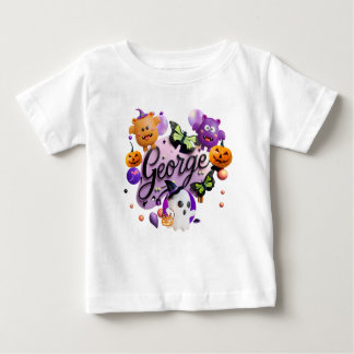 "George"ハロウィーンかわいい男の子Tシャツ ベビーTシャツ