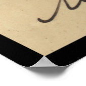 George Armstrong Custer署名済みカード1866 ポスター (角)