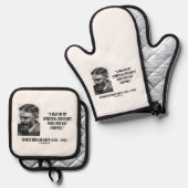 George B. Shaw Spiritual Intensity Not Eat Corpses 鍋つかみ&鍋敷きセット (正面/裏面)