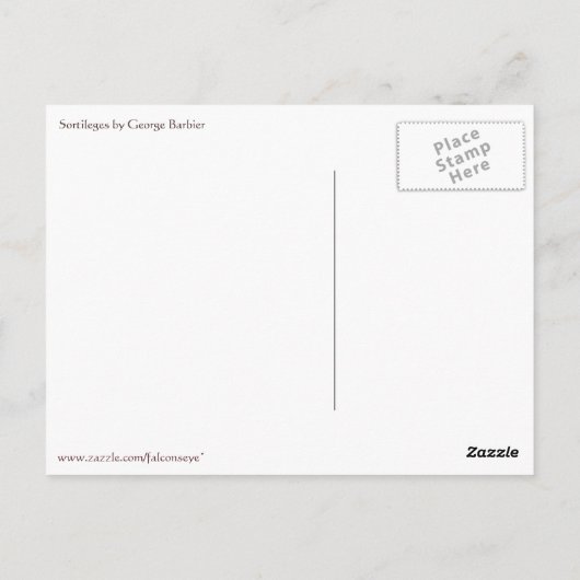 George Barbierによるソルトレーシティーまたは占い ポストカード (裏面)