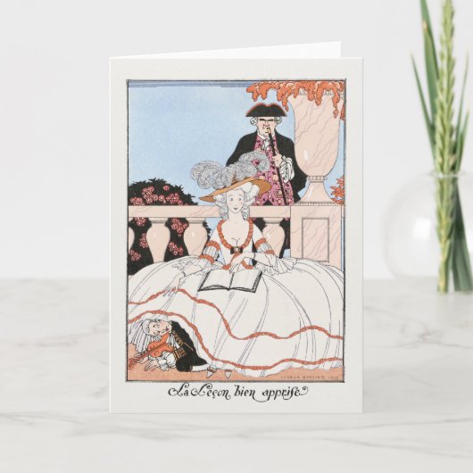 George Barbier、アールデコサンキューカード サンキューカード (正面)