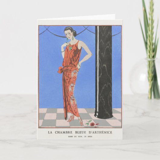 George Barbier、アールデコサンキューカード サンキューカード (正面)