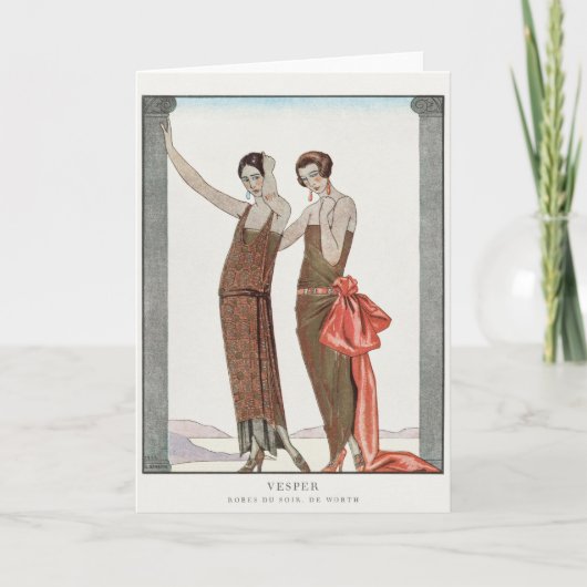 George Barbier、アールデコサンキューカード サンキューカード (正面)