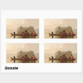 George Caleb Bingham – ファートレーダー降順 長方形シール (シート)