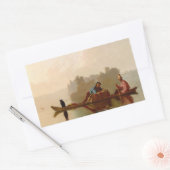 George Caleb Bingham – ファートレーダー降順 長方形シール (封筒)