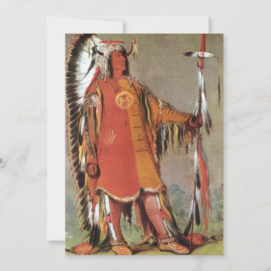 George Catlinによるインディアンチーフマトトープのポートレート (正面)