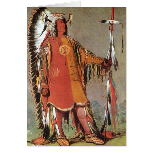 George Catlinによるインディアンチーフマトトープのポートレート (正面)