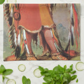 George Catlinによるインディアンチーフマトトープのポートレート キッチンタオル (折り畳み)