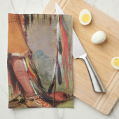 George Catlinによるインディアンチーフマトトープのポートレート キッチンタオル (四つ折り)