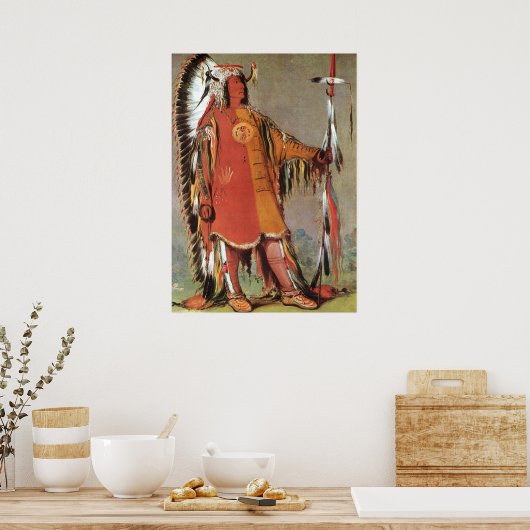 George Catlinによるインディアンチーフマトトープのポートレート ポスター (キッチン)