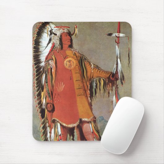 George Catlinによるインディアンチーフマトトープのポートレート マウスパッド (マウス)