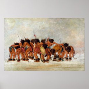 George Catlin Buffalo Dance, Mandan ポスター