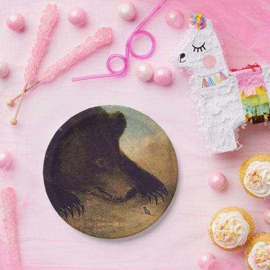 George Catlin - Grizzly Bear and Mouse ペーパープレート (パーティー)