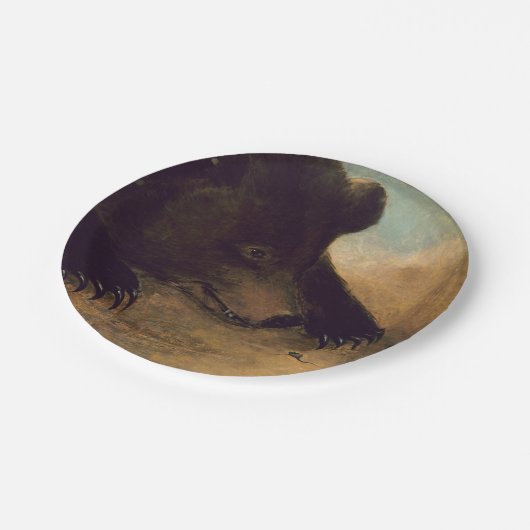 George Catlin - Grizzly Bear and Mouse ペーパープレート (アングル)