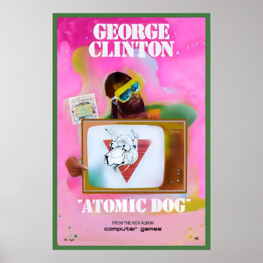 George Clinton Computer Games 1982 Promo Poster ポスター (正面)