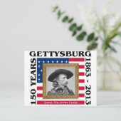 George Custer - 150周年記念ゲチスバーグ ポストカード (スタンド正面)