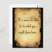 George Eliot's quote on life ポストカード (正面/裏面)