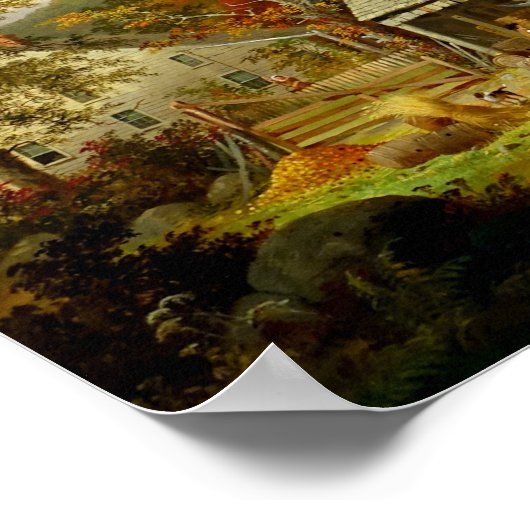 George Henry Durrie Autumn in New England, Cider ポスター (角)