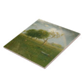 George Inness – 夏のシャワー後 タイル (側面)