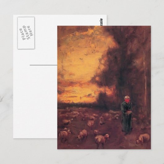 George Inness：終日 ポストカード (正面/裏面)