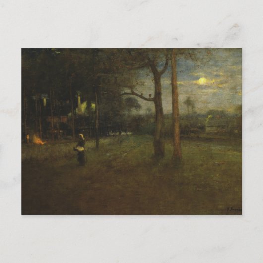 George Inness - Moonlight, Tarpon春 ポストカード (正面)