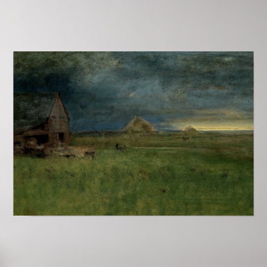 George Inness - The Lonely Farm, Nantucket ポスター (正面)