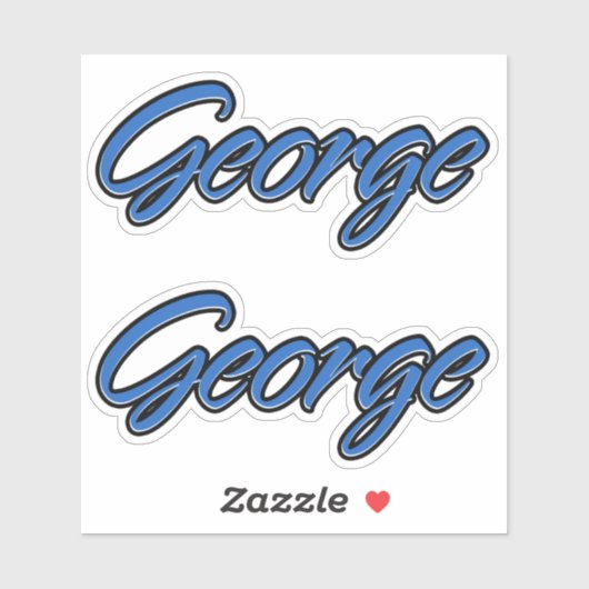 George Name blue Aufkleber Sticker Stickerset シール (シート)