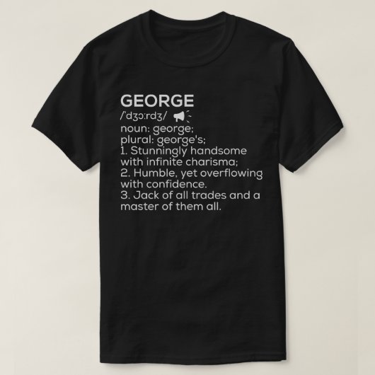 George Name Definition George English George Name Tシャツ (デザイン正面)