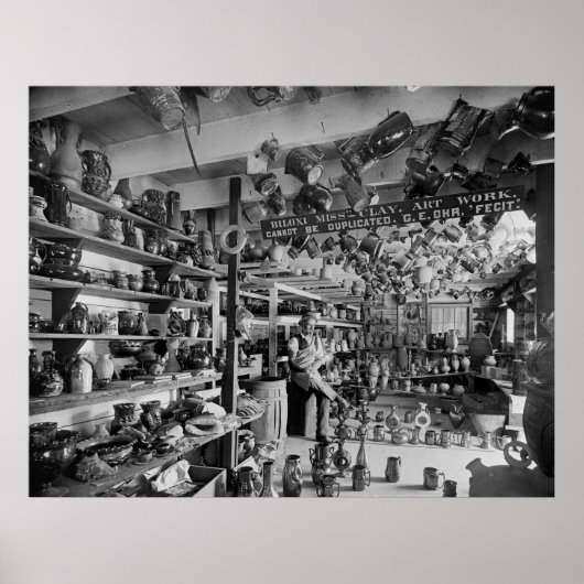 George Ohr陶芸店， 1901 ポスター (正面)