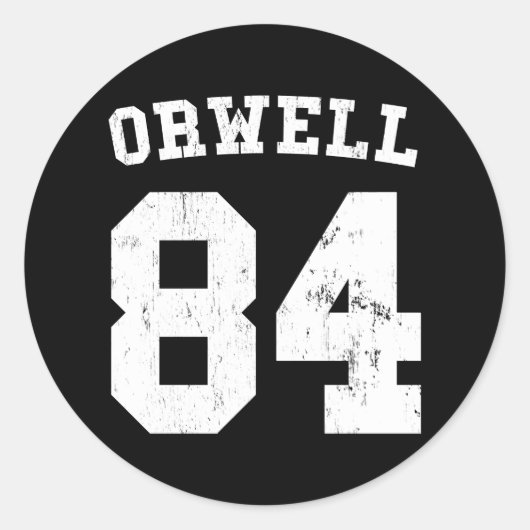 George Orwell 1984ジャージーステッカー ラウンドシール (正面)