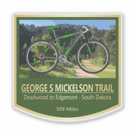 George S Mickelson Trail (bike2) シール (正面)