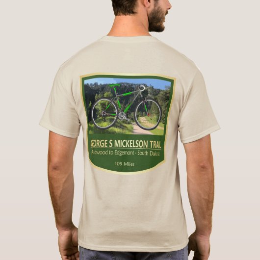 George S Mickelson Trail (bike2) Tシャツ (裏面)