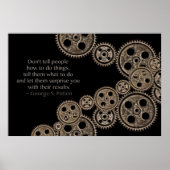 George S. Pattonによるリーダーシップ引用文 ポスター (正面)